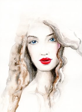 Kırmızı dudaklar kız