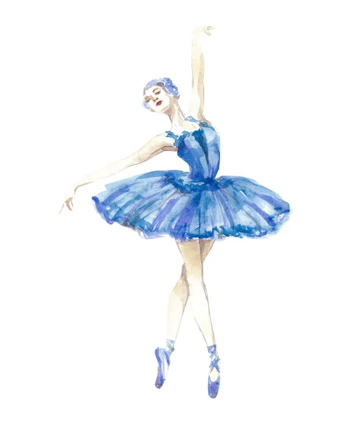 Watercolor ballerina  painted — Stock Photo, Image