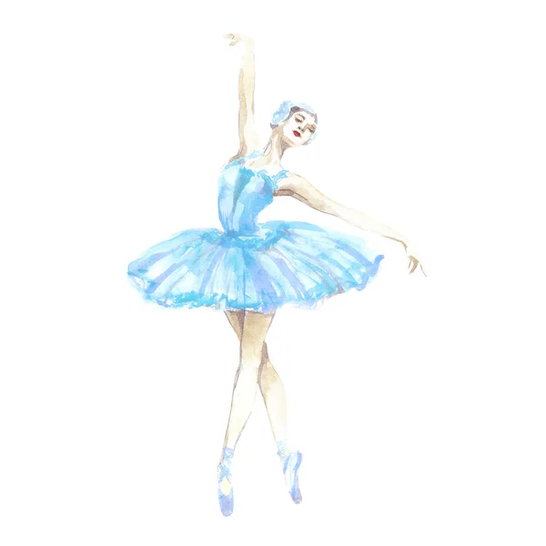 Akvarell lány balerina — Stock Fotó
