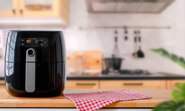 Friteuse Maschine Die Der Küche Gebratene Kartoffeln Kocht Lebensstil Der — Stockfoto