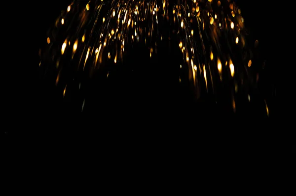 Brillo Vintage Luces Fondo Oro Negro Enfocado —  Fotos de Stock