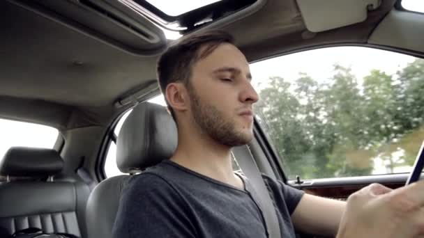 Nagranie Kierowcy Jadącego Samochodem — Wideo stockowe