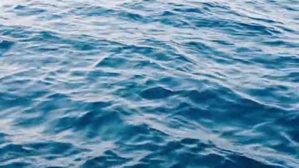 蓝水背景和波浪运动 — 图库视频影像