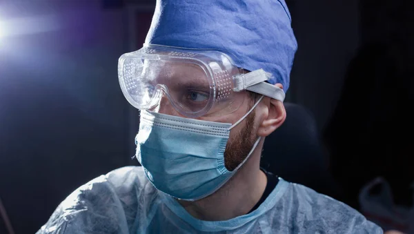 Surgeon Uniform Dark Laboratory Works — Stock Photo, Image