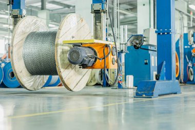 Fiber optik üretimi, tel kablo üretimi için tesis.