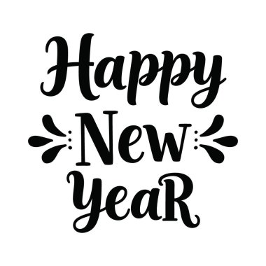 Yeni yılın kutlu olsun. Tatil sezonu için modern tipografi tasarımı.