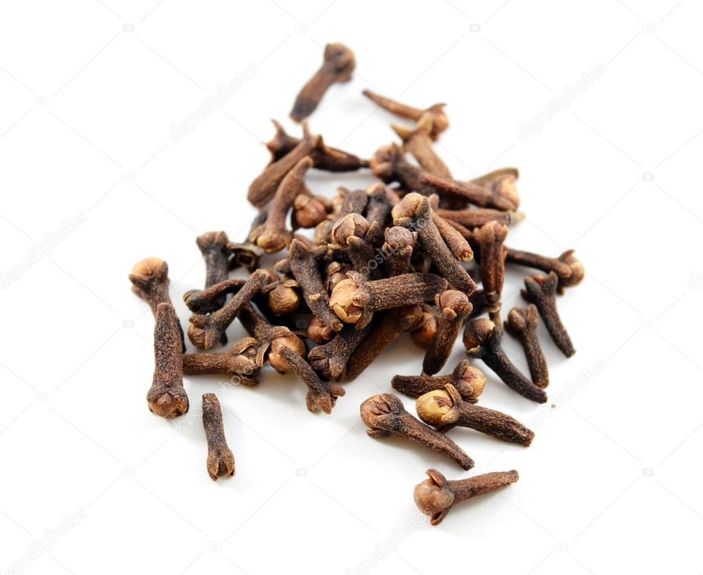 Pile of dried cloves (Syzygium aromaticum)