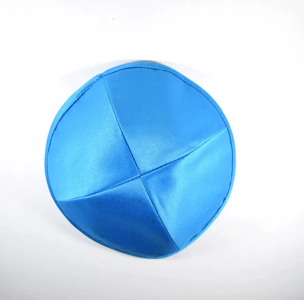 Kék yarmulkeh, más néven a Kipa — Stock Fotó