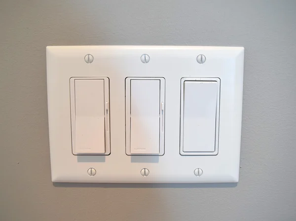 Modern light switch in home