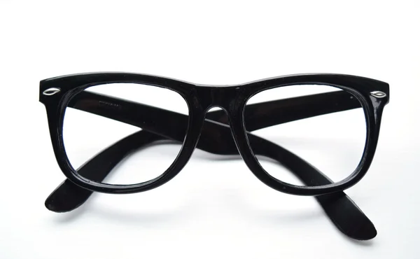 Óculos de plástico preto — Fotografia de Stock