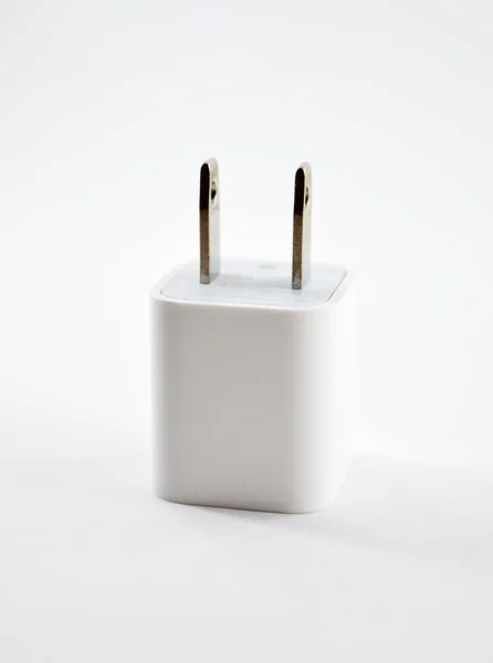 White cell phone charger