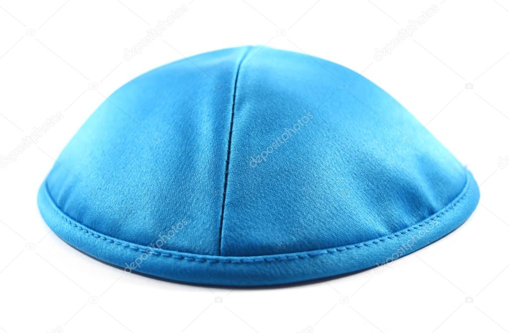 Blue yarmulkeh or kippah