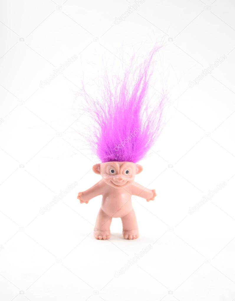 Troll With Purple Hair Troll Doll With Purple Hair Stock