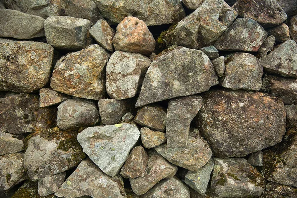 Black White Old Stone Wall Stone Wall Texture — 스톡 사진