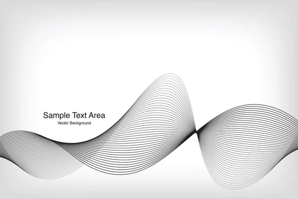 Soyut Modern Satır, Gri Arkaplanda Örnek Metin Alanıyla Dalga Tasarımı
