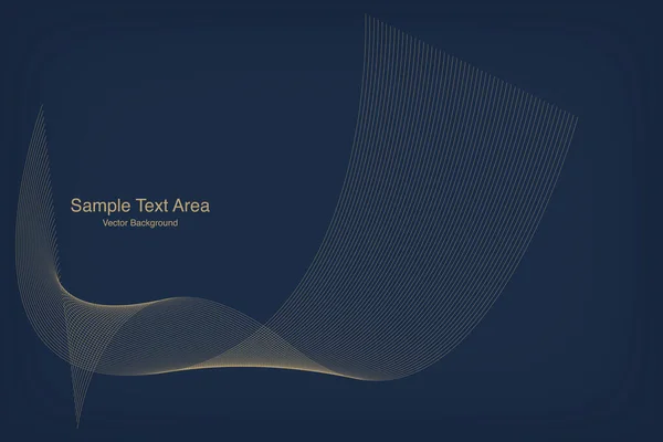 Abstract Modern Line Wave Design Blue Background Sample Text Area — 스톡 벡터