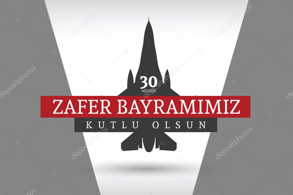 August 30 Victory Day Celebration Banner Design, Happy Victory Day, Republic of Turkey