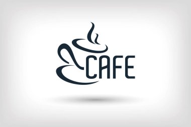 Kafe Simgesi Logosu, Logo Tasarımı, Vektör Simgesi Tasarımı