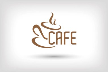 Kafe Simgesi Logosu, Logo Tasarımı, Vektör Simgesi Tasarımı