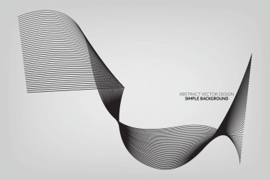 Soyut Vektör Tasarımı, Düz Arkaplan Tasarımı, Yazma Alanı, Siyah ve Beyaz