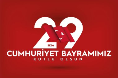 29 Ekim Cumhuriyet Günü Bayrak Tasarımı, Mutlu Yıllar, Türkiye Cumhuriyeti