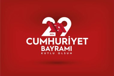 29 Ekim Cumhuriyet Günü Bayrak Tasarımı, Mutlu Yıllar, Türkiye Cumhuriyeti