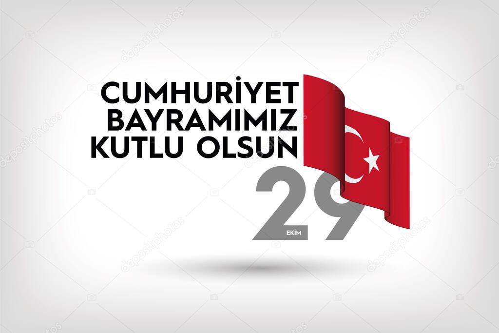 October 29 Republic Day Celebration Banner Design, Happy New Year, Republic of Turkey
