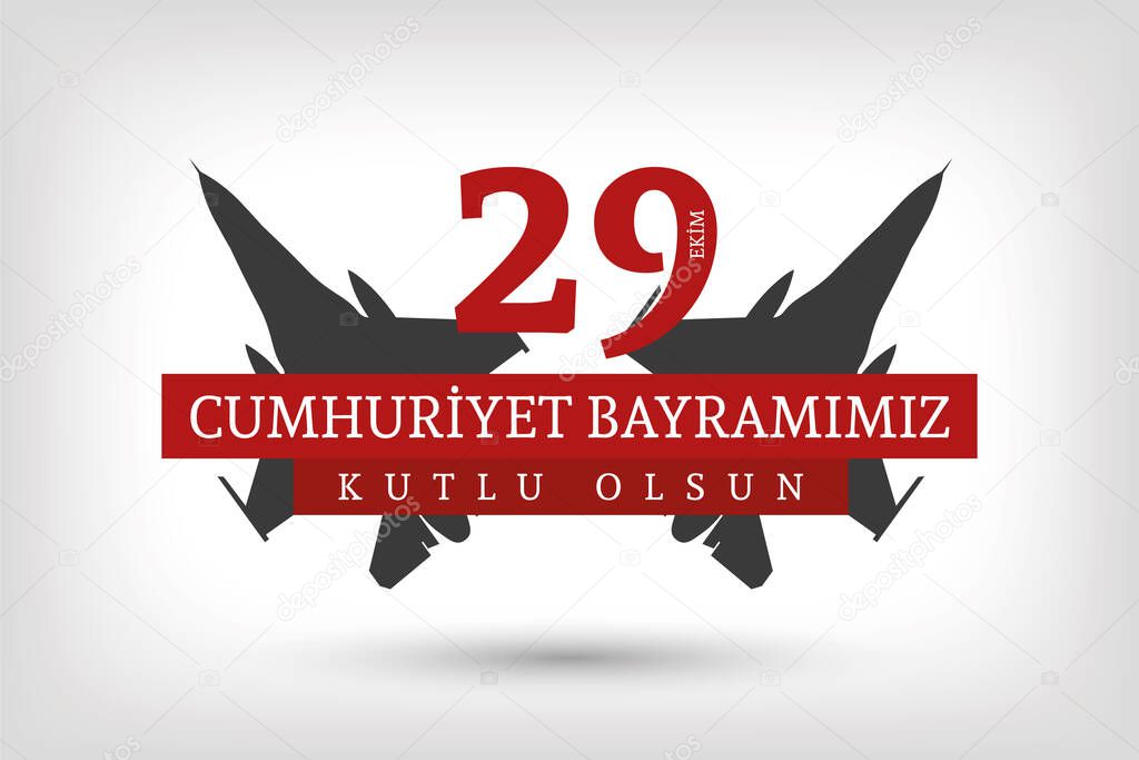 October 29 Republic Day Celebration Banner Design, Happy New Year, Republic of Turkey