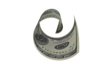 Dolar, Kağıt Para, Amerikan Banknotu, Uçan Para, 3D Render