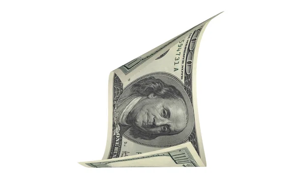 Доллар Бумажные Деньги Американская Купюра Летающие Деньги Рендер — стоковое фото
