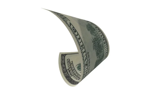Dolar Papierowe Pieniądze Banknot Amerykański Latające Pieniądze Render — Zdjęcie stockowe