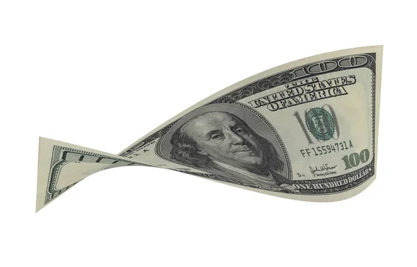 Dolar Kağıt Para Amerikan Banknotu Uçan Para Render — Stok fotoğraf