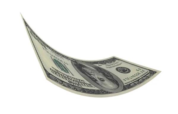 Долар Паперові Гроші Американська Банкнота Літаючі Гроші Рендеринг — стокове фото
