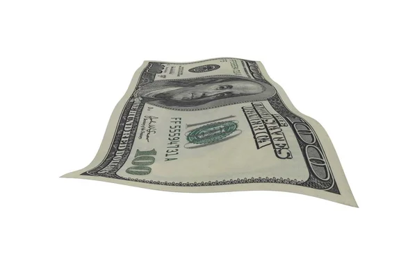 Dolar Papierowe Pieniądze Banknot Amerykański Latające Pieniądze Render — Zdjęcie stockowe