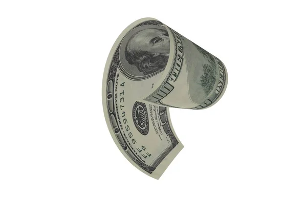 Dólar Dinheiro Papel Notas Banco Americanas Dinheiro Voador Render — Fotografia de Stock