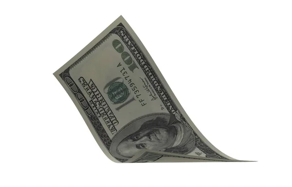 Dollár Papír Pénz Amerikai Bankjegy Repülő Pénz Render — Stock Fotó
