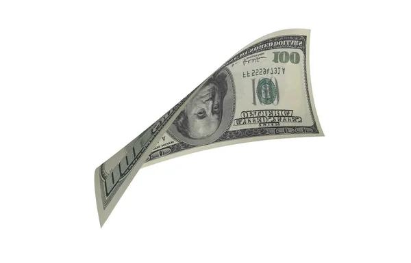 Dólar Papel Moneda Billete Americano Dinero Volador Renderizado —  Fotos de Stock