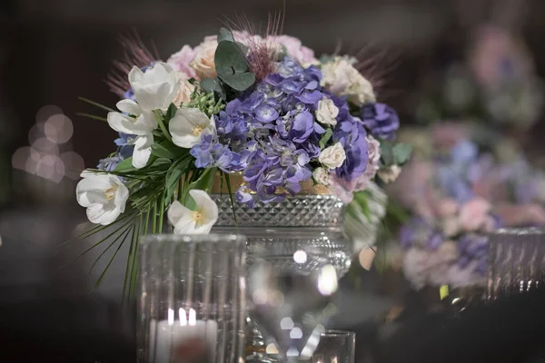 Hochzeitssaal Dekor Luxus Speisesaal Event Dekor — Stockfoto