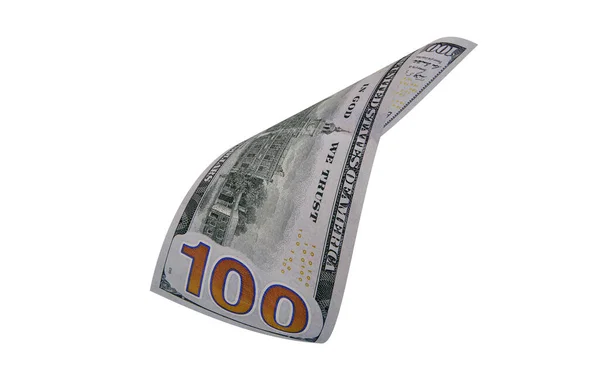 New Dollar American Banknote Curled Banknote Money — Stock Photo, Image