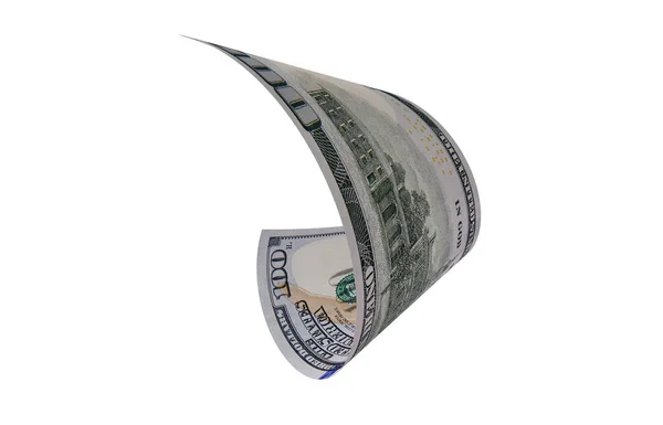 Kudrnatý Americký Dolar Plovoucí Mince Americká Bankovka — Stock fotografie