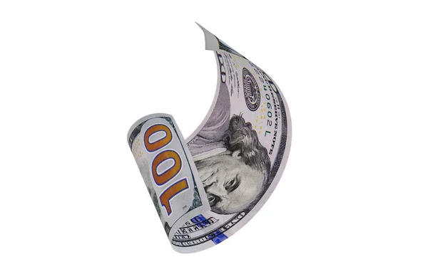Dólar Americano Ondulado Moedas Flutuantes Notas Banco Americanas — Fotografia de Stock