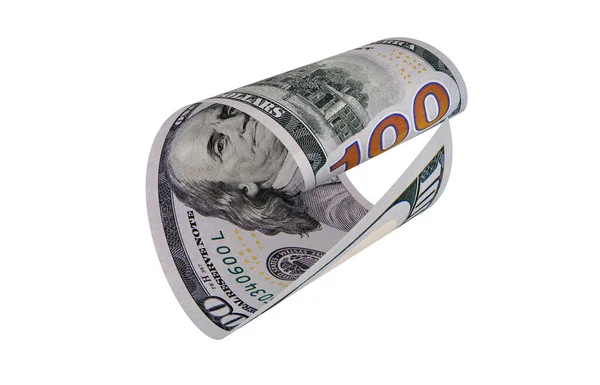 Кудрявый Американский Доллар Плавающие Монеты Американская Банкнота — стоковое фото