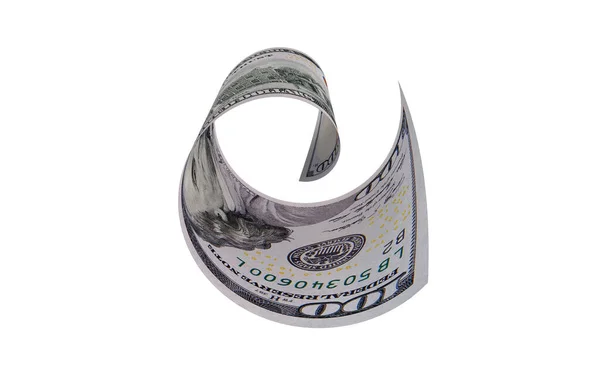Gekruide Amerikaanse Dollar Drijvende Munten Amerikaans Bankbiljet — Stockfoto