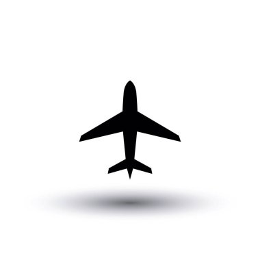 Soyut Vektör Uçak Simgesi Tasarımı, Basit ve Modern Uçak Logosu Tasarımı