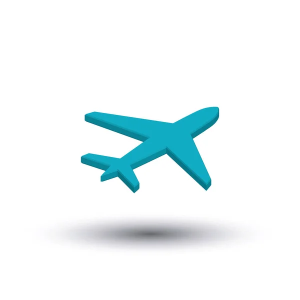 Diseño Simple Del Aeroplano Del Vector Icono Del Aeroplano Que — Vector de stock