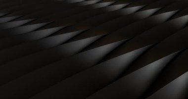 Zarif Koyu Çizgili Doku Lüks Düz Üç Boyutlu Soyut Tasarım. Pürüzsüz bir kaplama ile aerodinamik kıvrımlı şeritlerden oluşan parlak bir üç boyutlu yüzey. Lüks markalaşma için ideal.