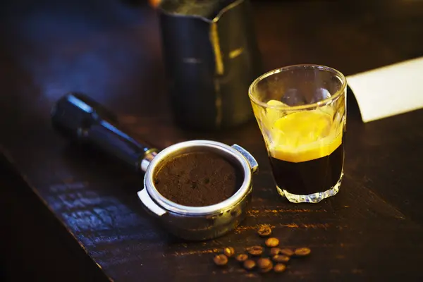 Coffee machine grounds holder — Stock Photo, Image