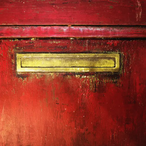 Mail slot in a door — Stock Photo, Image