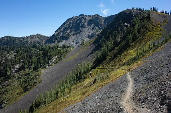 View Valley Mountain Path Pacific Crest Trail — Stock Photo, Image