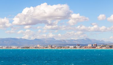 Palma de Mallorca sahil görünümünü
